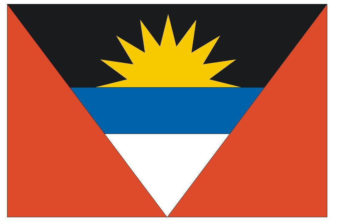 Antigua and Barbuda Flag Sticker Decal F29