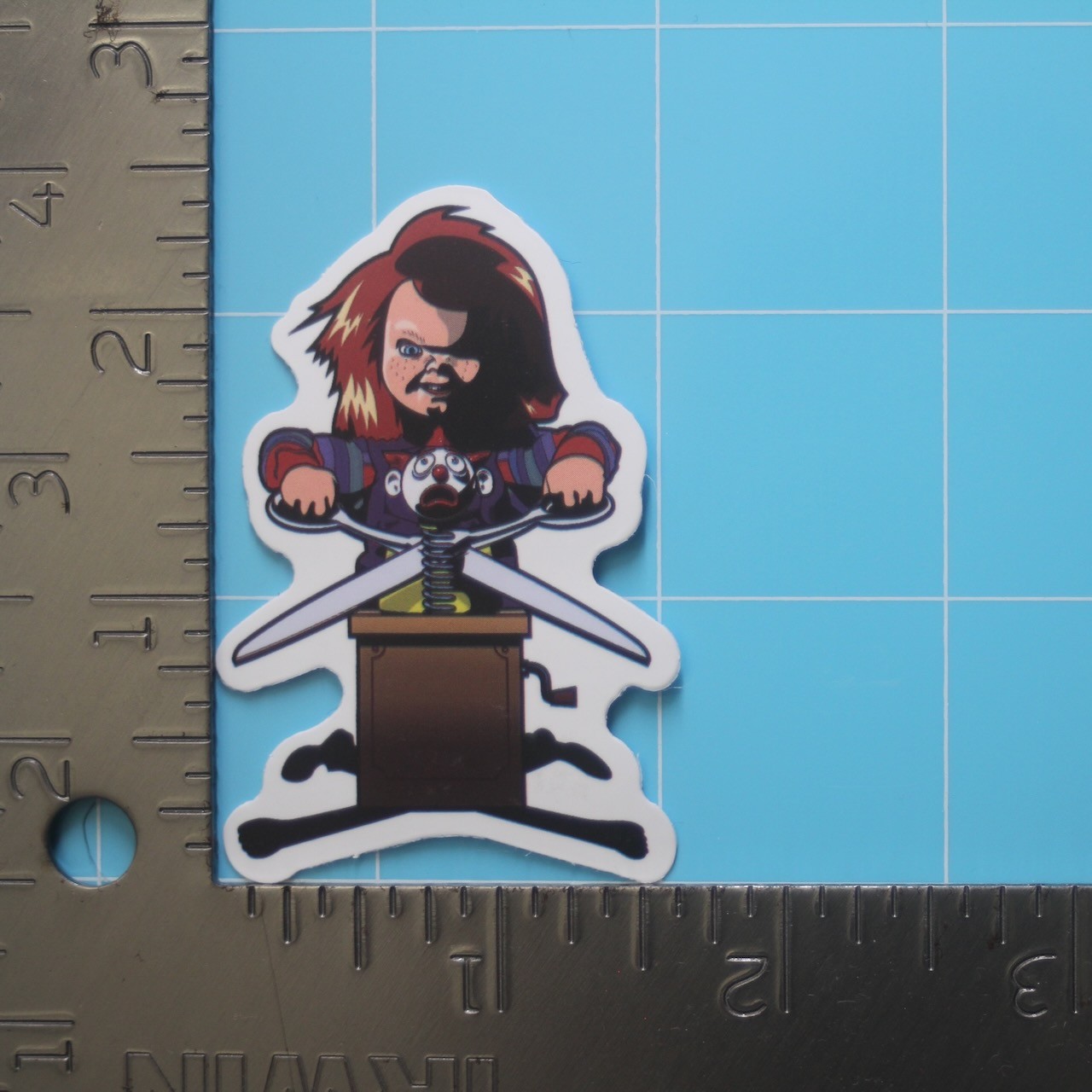 Child’s Play Sticker (CHUCKY) Horror Movie, Matte PVC Decal