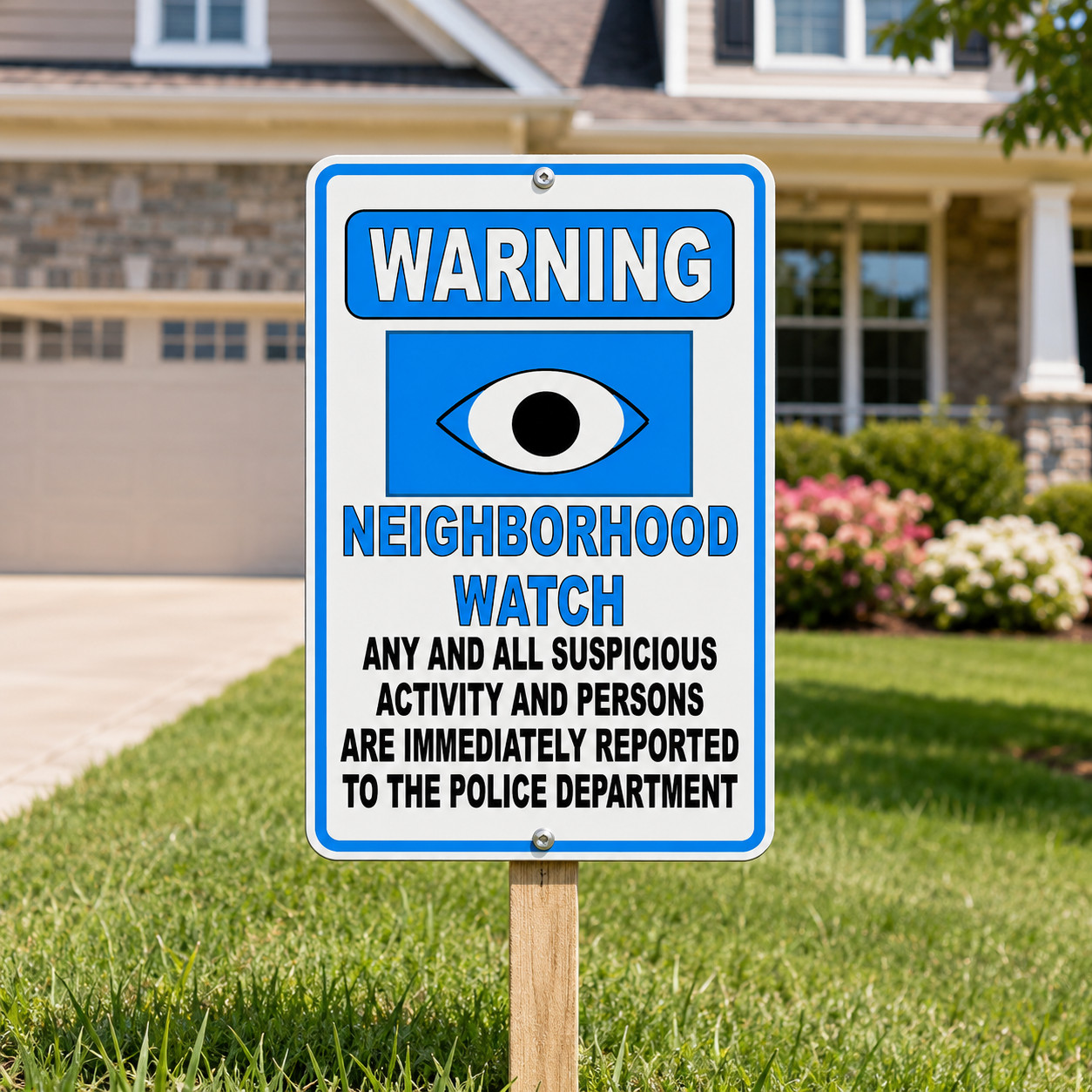Neighborhood Watch Aluminum Sign – Decal Safety Police Called Activity Reported