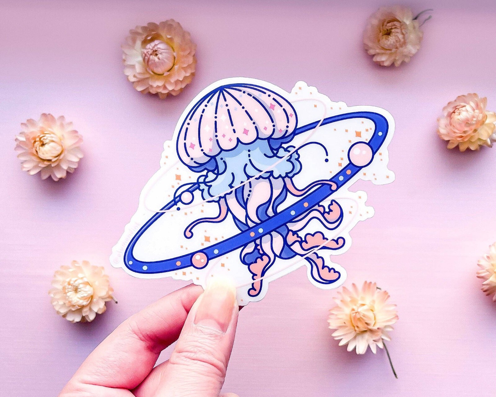 Cosmic Jellyfish Sticker – Clear Vinyl