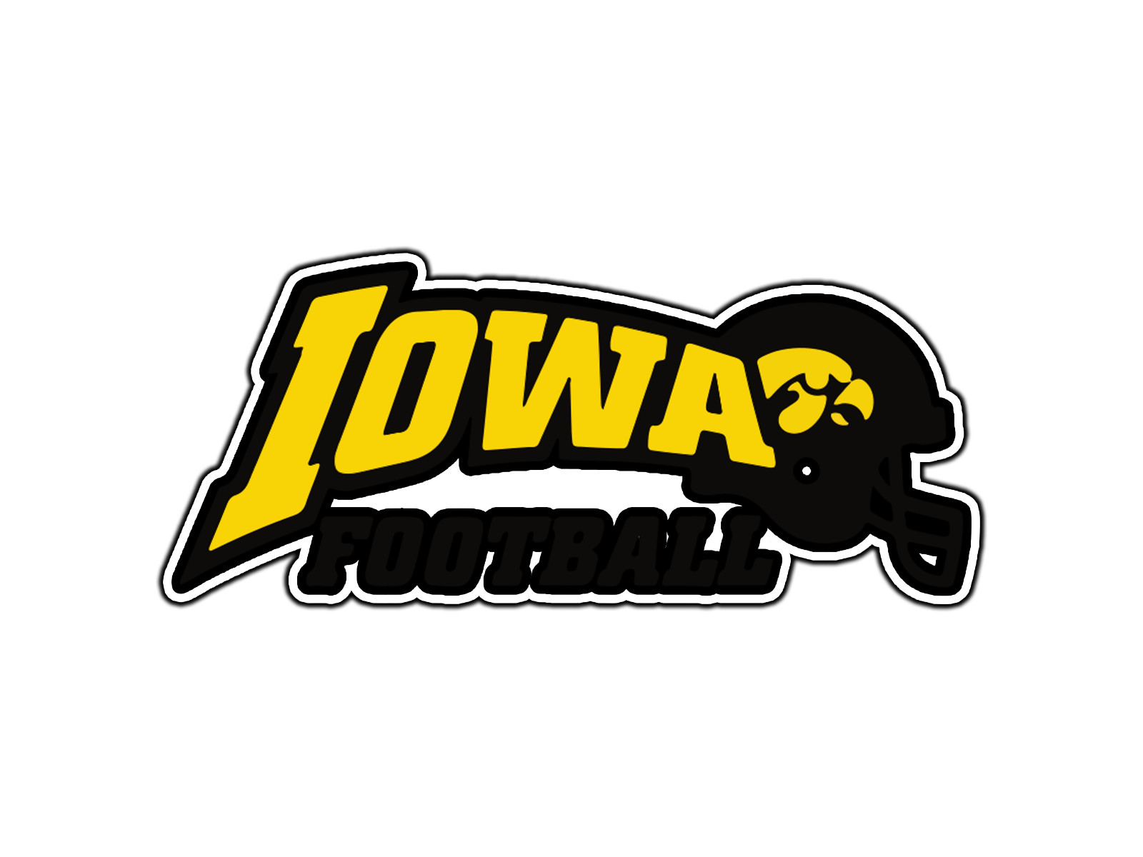 #0549 Iowa Hawkeyes Logo #2 College Sticker Waterproof Vinyl Decal Die-Cut Car