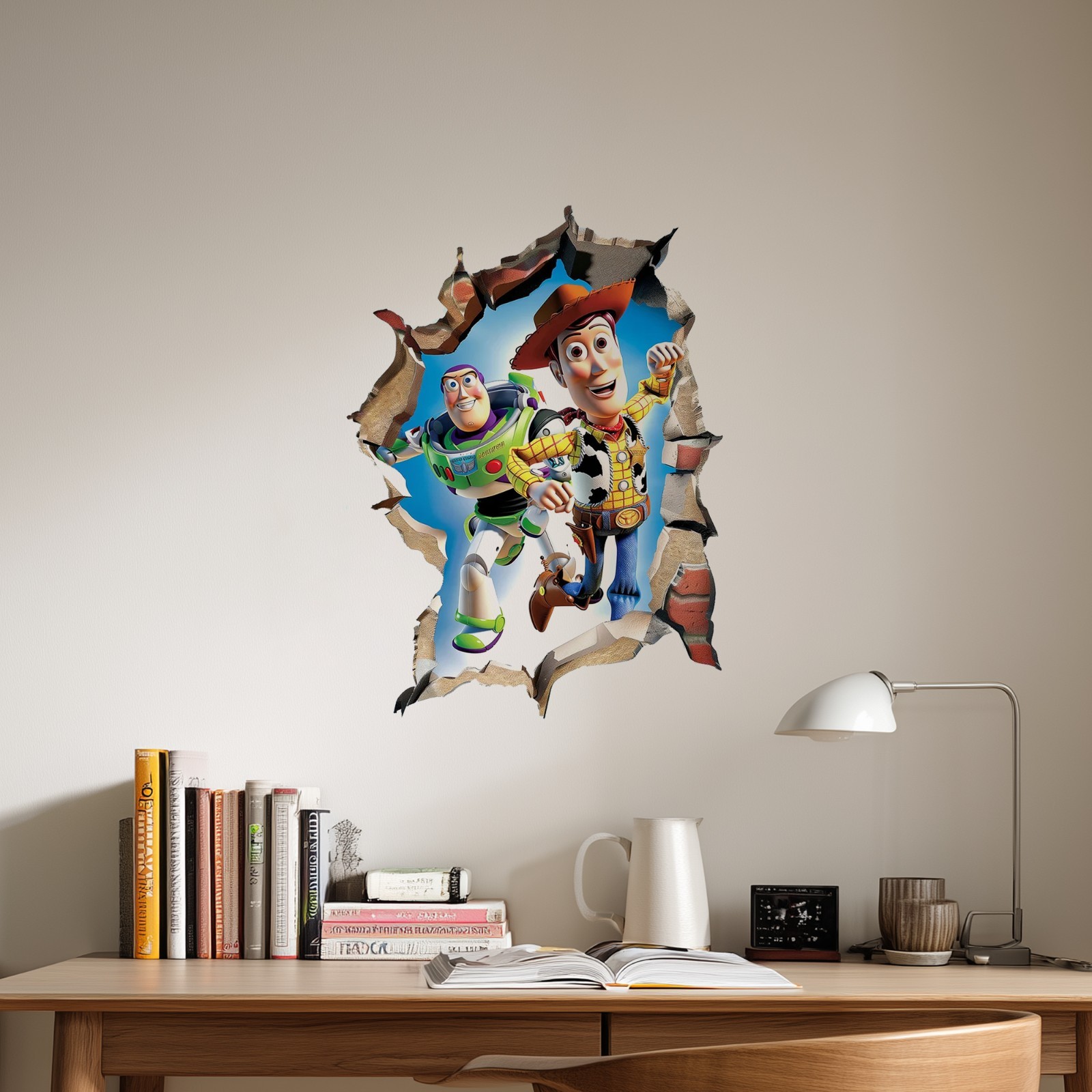 Toy Story Buzz Lightyear and Woody High Quality Vinyl Glossy decorative DIY Wall