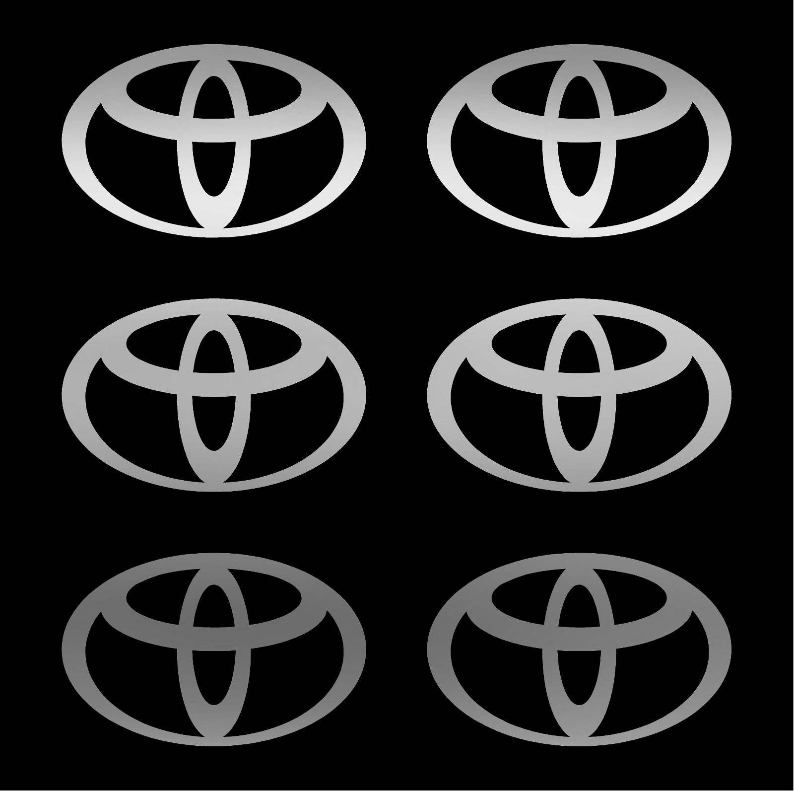 Small Toyota logo 6 Small Vinyl Decals Car 2″ 3″ Toyota symbol Stickers