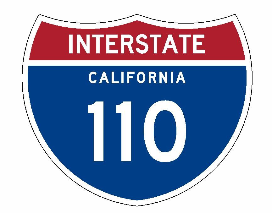 Interstate 110 Sticker R1978 California Highway Sign Road Sign