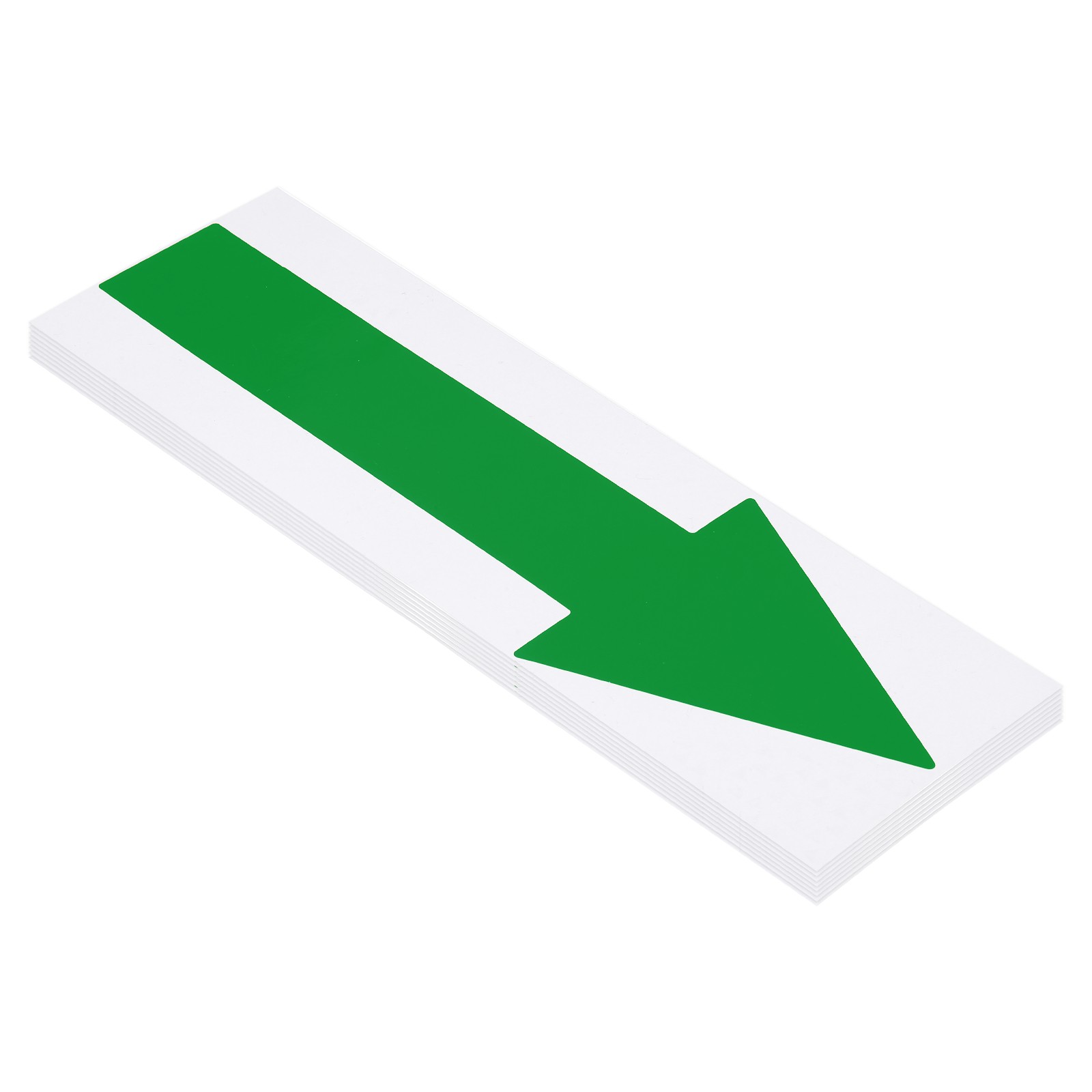 Arrow Sticker, (12×4 Inch, Green) (8 Pcs), Waterproof Arrow Sign Sticker