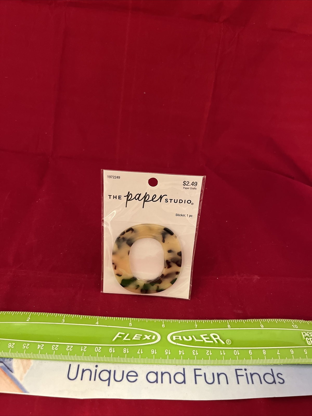 Tortoise Shell Letter Sticker – O
