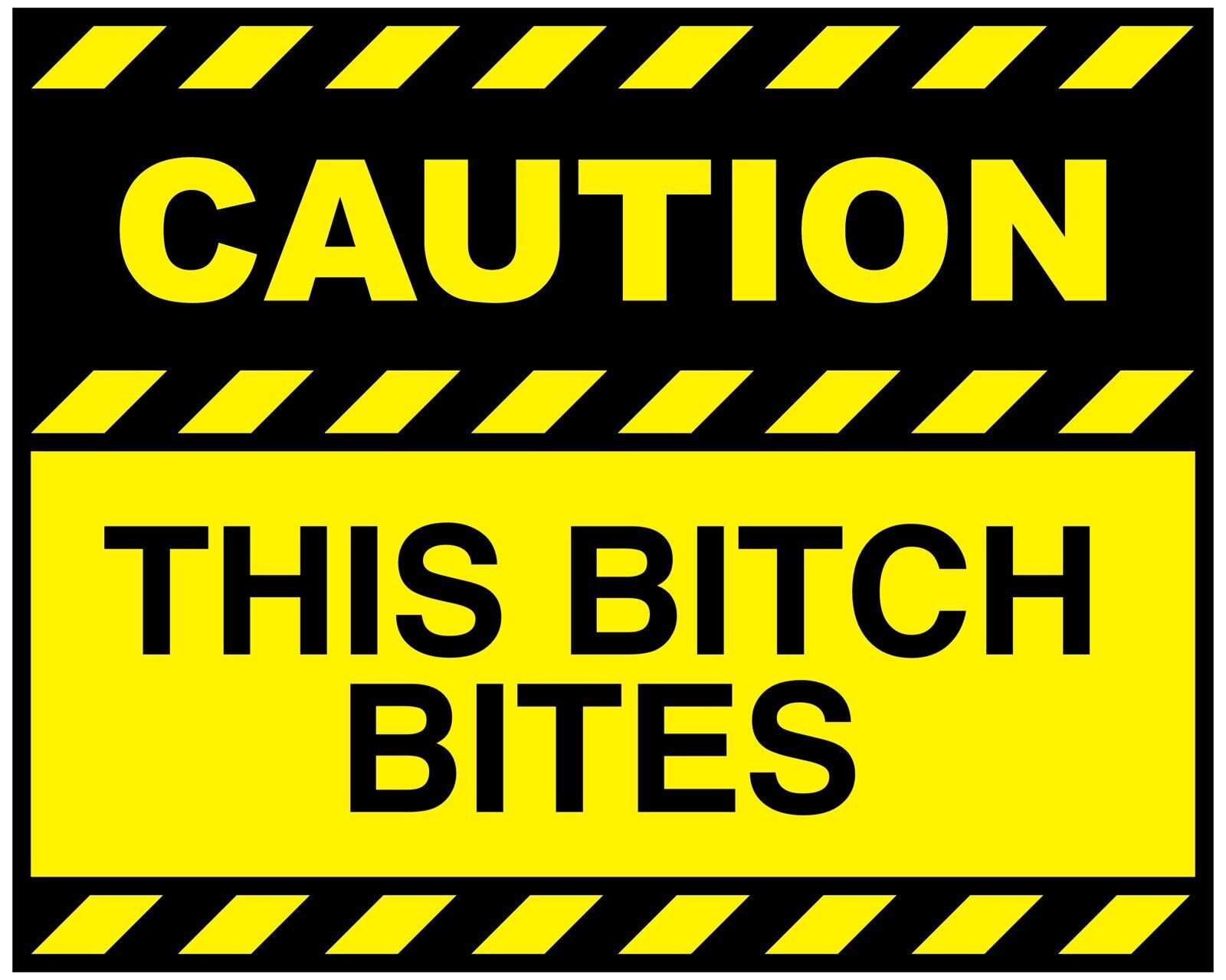 This Bitch Bites Caution Sticker Decal