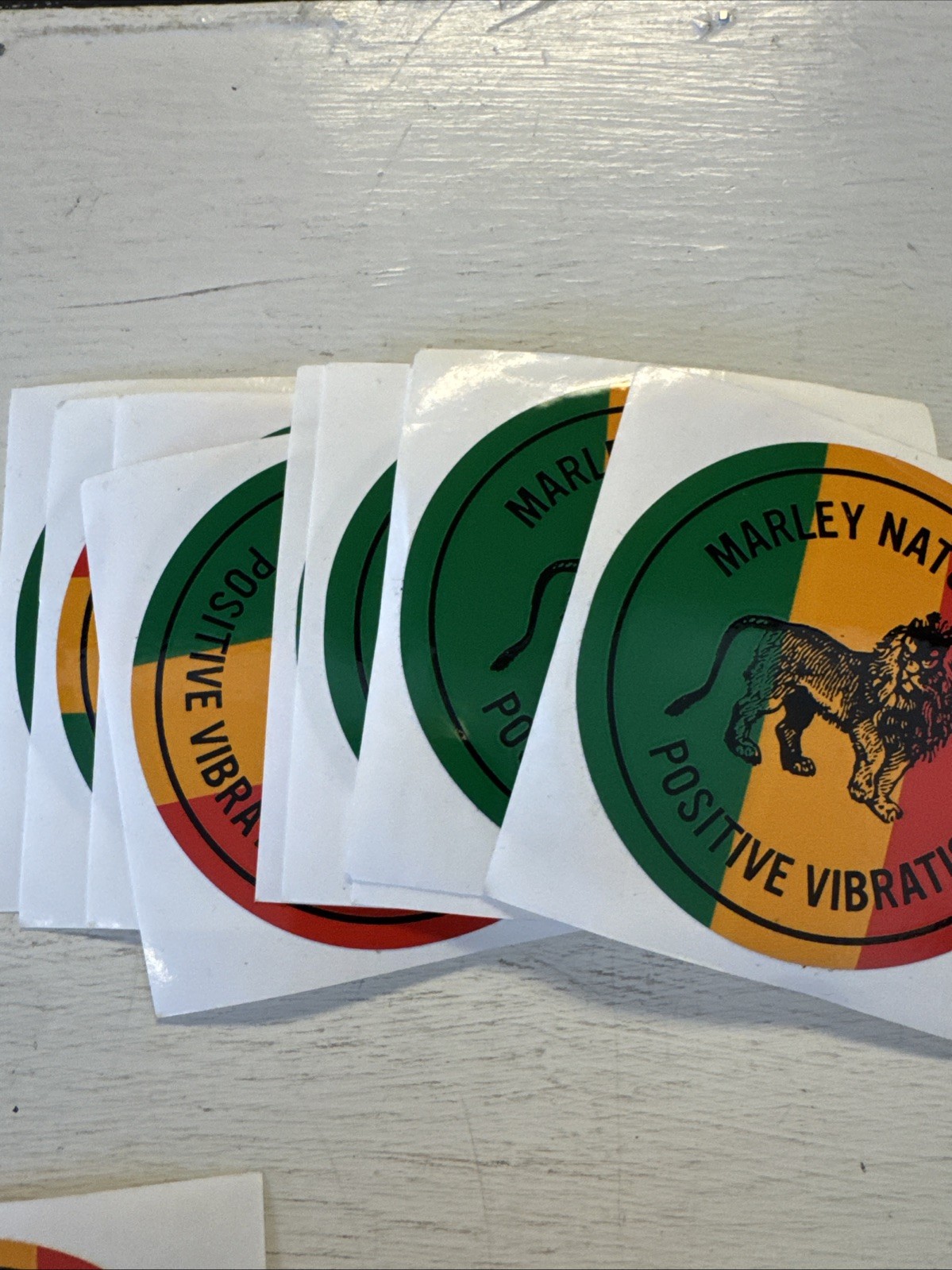 Marley Natural Sticker Green Yellow Red Lion Logo Bob LOT of 10