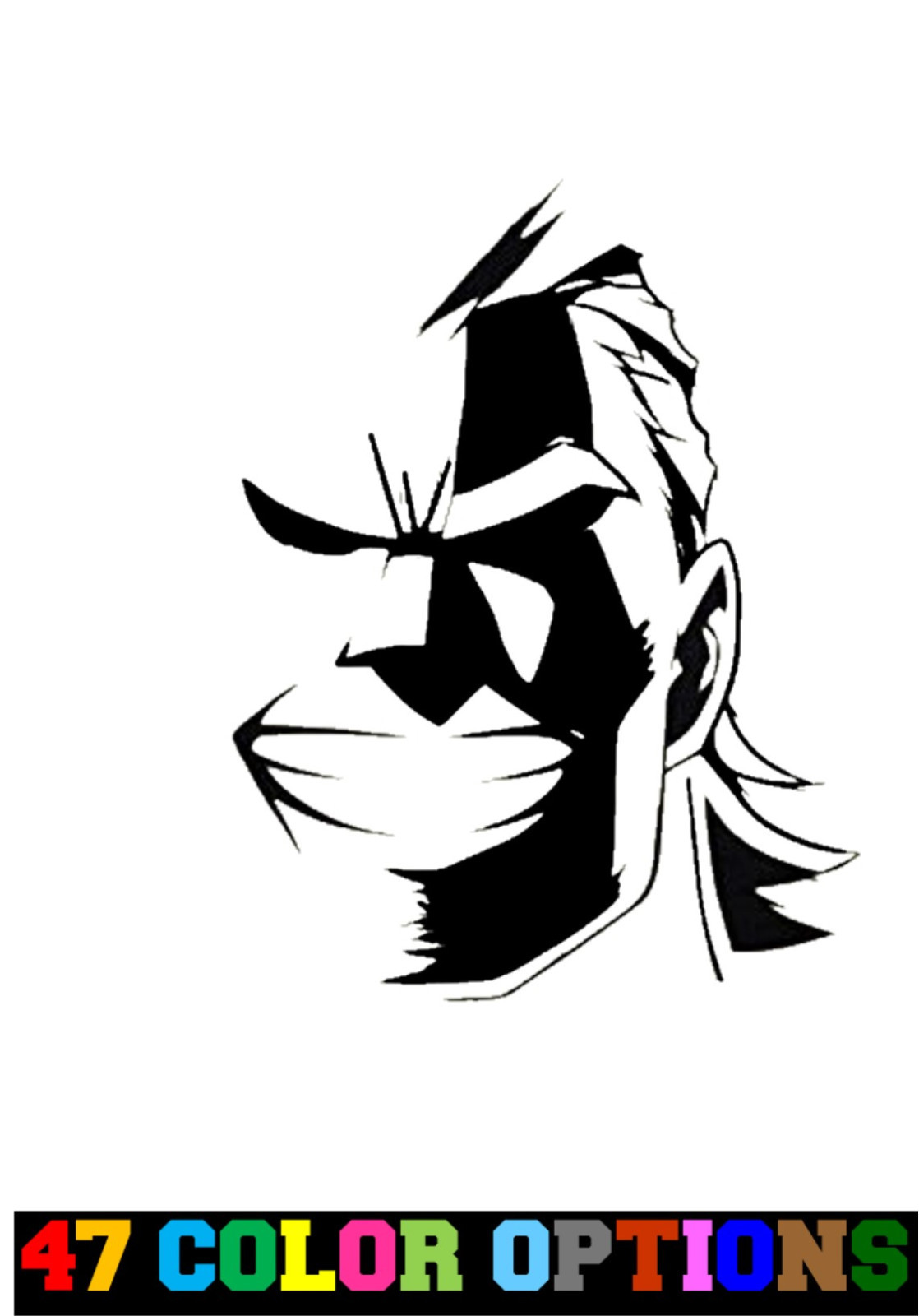 Vinyl Decal Truck Car Sticker Laptop – Anime My Hero Academia All Might Face