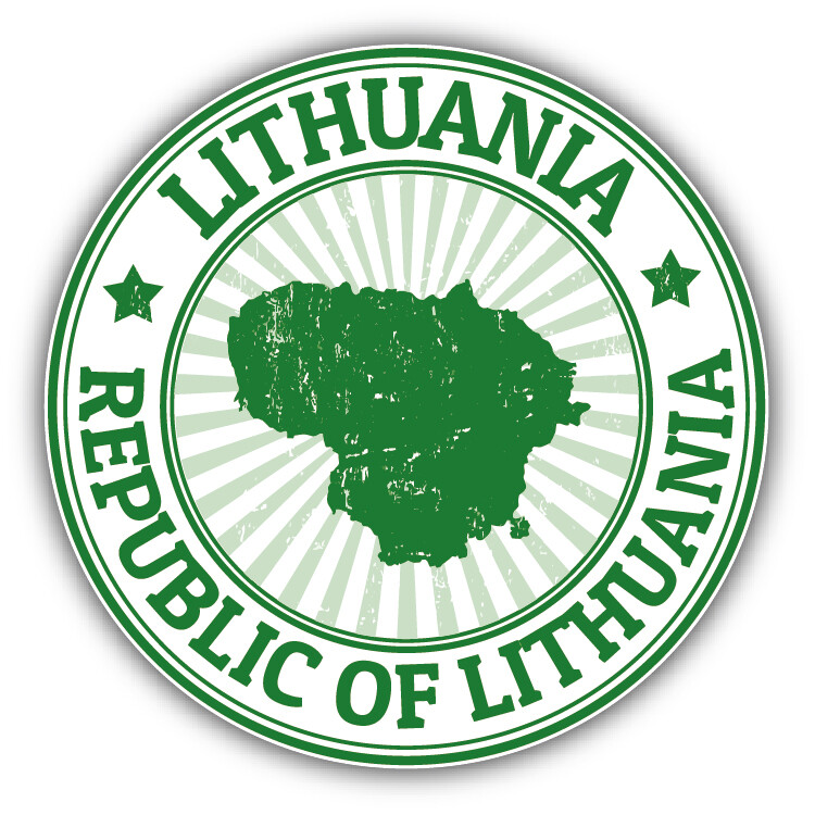 Lithuania Map Grunge Rubber Stamp Car Bumper Sticker Decal