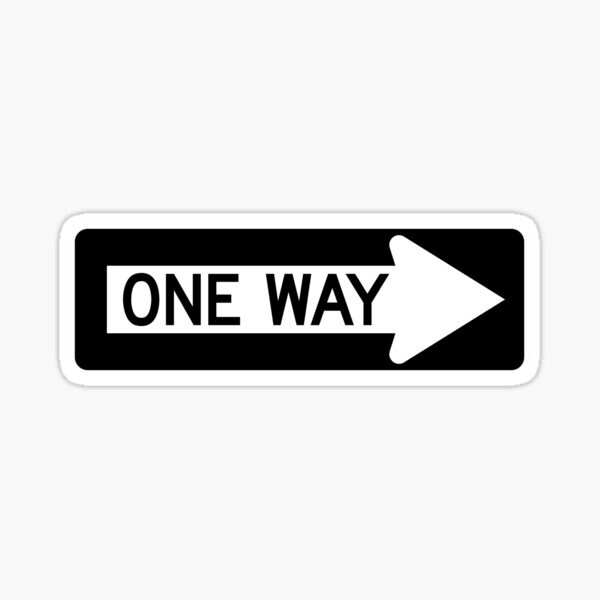 One Way Street Signage Sign Display Vinyl Wall Decal Decor High Quality Sticker