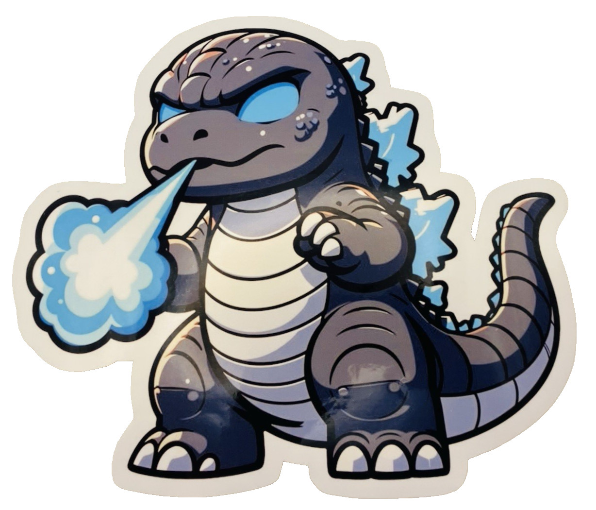 Godzilla Inspired Water Resistant Xbox Decal Wall Poster Vinyl Sticker Chibi