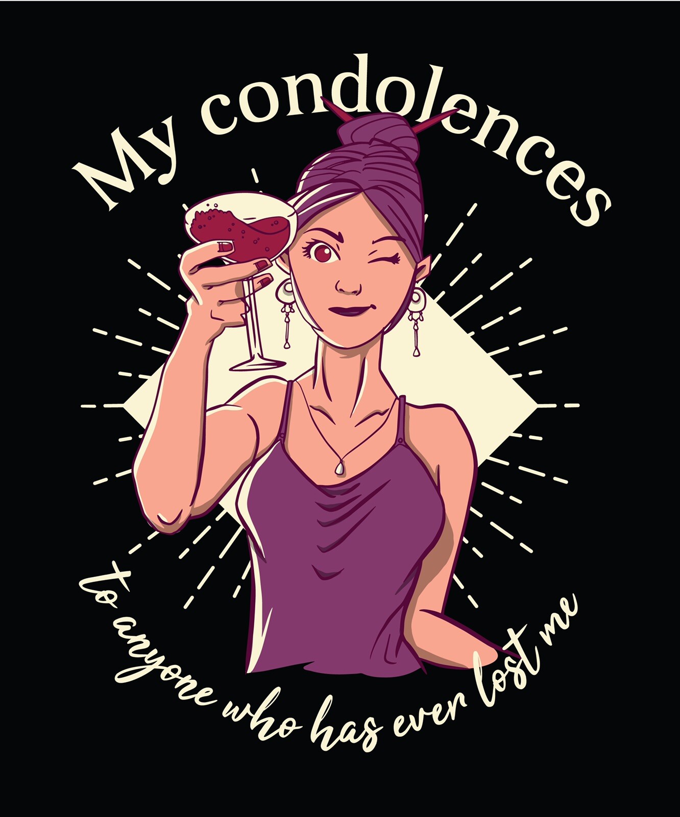 Woman Toast Phone Sticker (2 inch) Better Off Break Up Single Revenge Wine