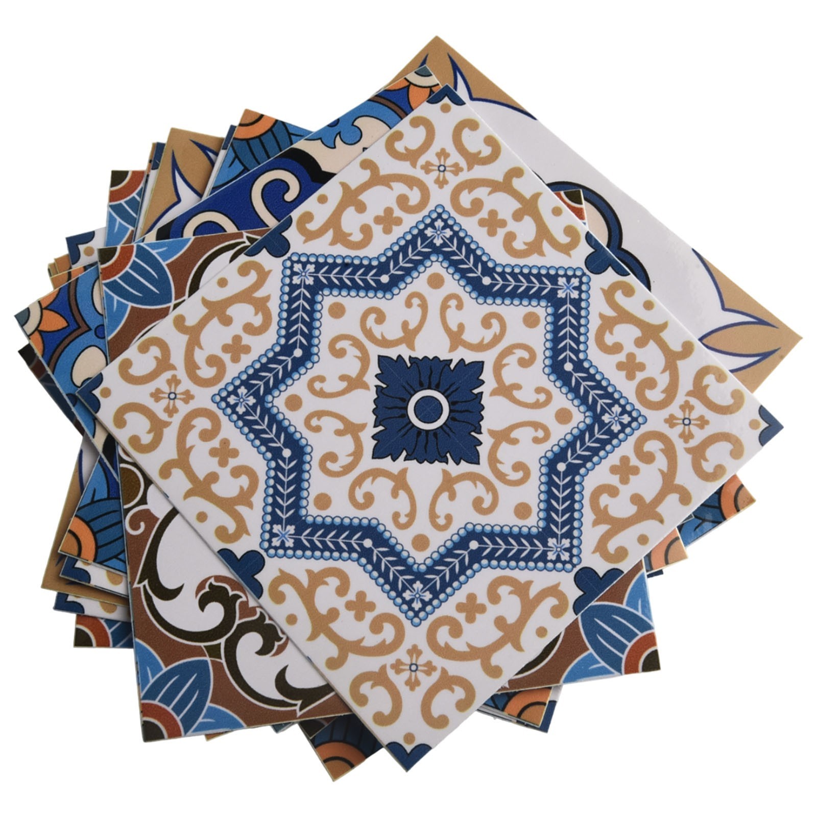 for TILE Stickers 24pcs/Set Vintage/Retro Waterproof 10*10cm Kitchen Decor