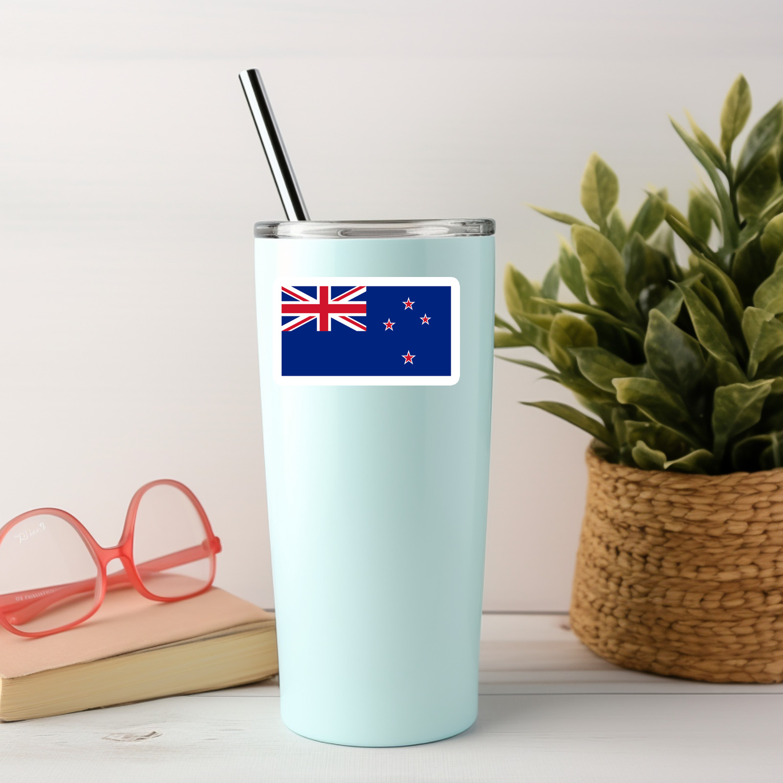 New Zealand Flag Stickers – 6-Pack Durable Vinyl Decals for Car, Laptop, Windows