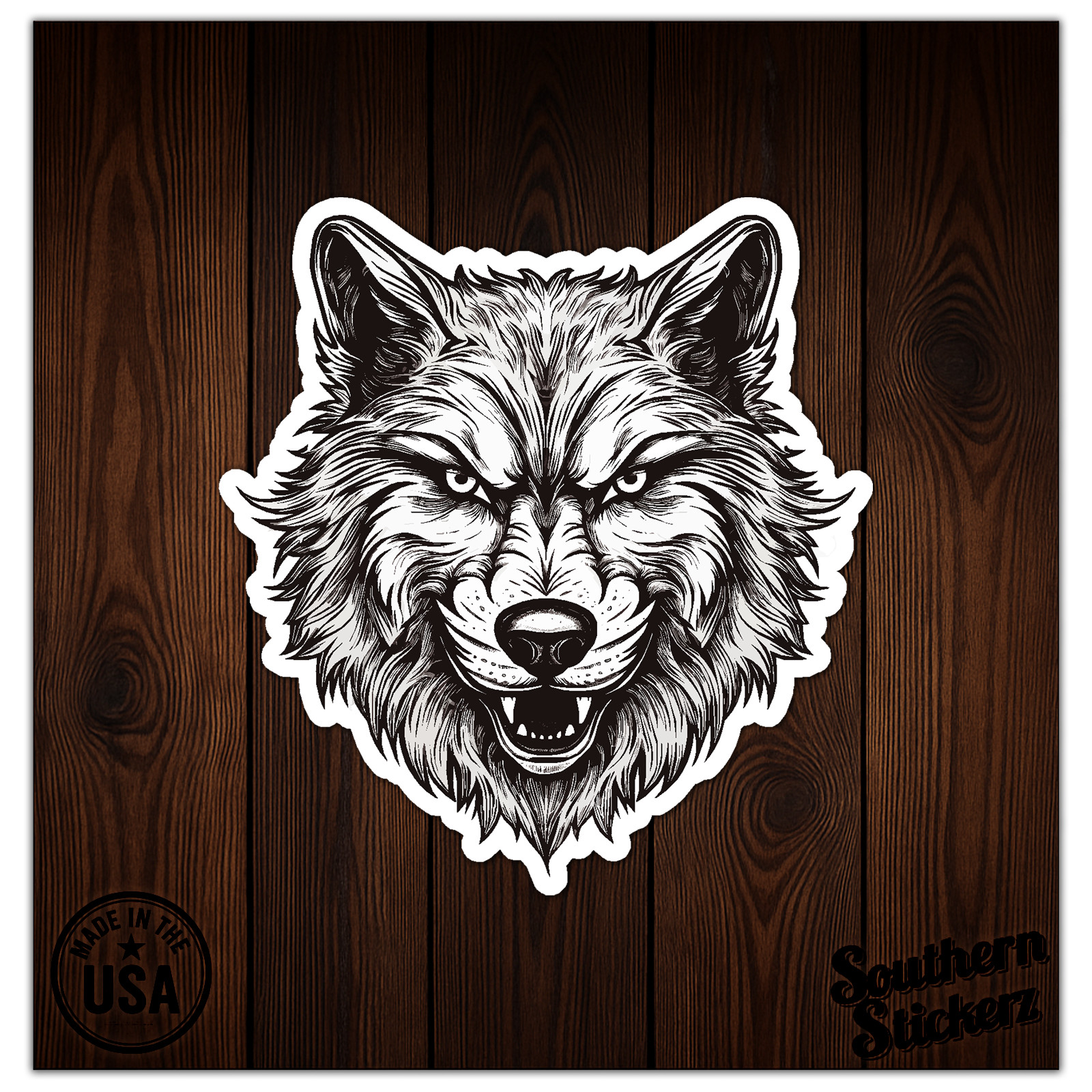 Wolf Head – Vinyl Decal Sticker – Car Window Laptop – ebn11227