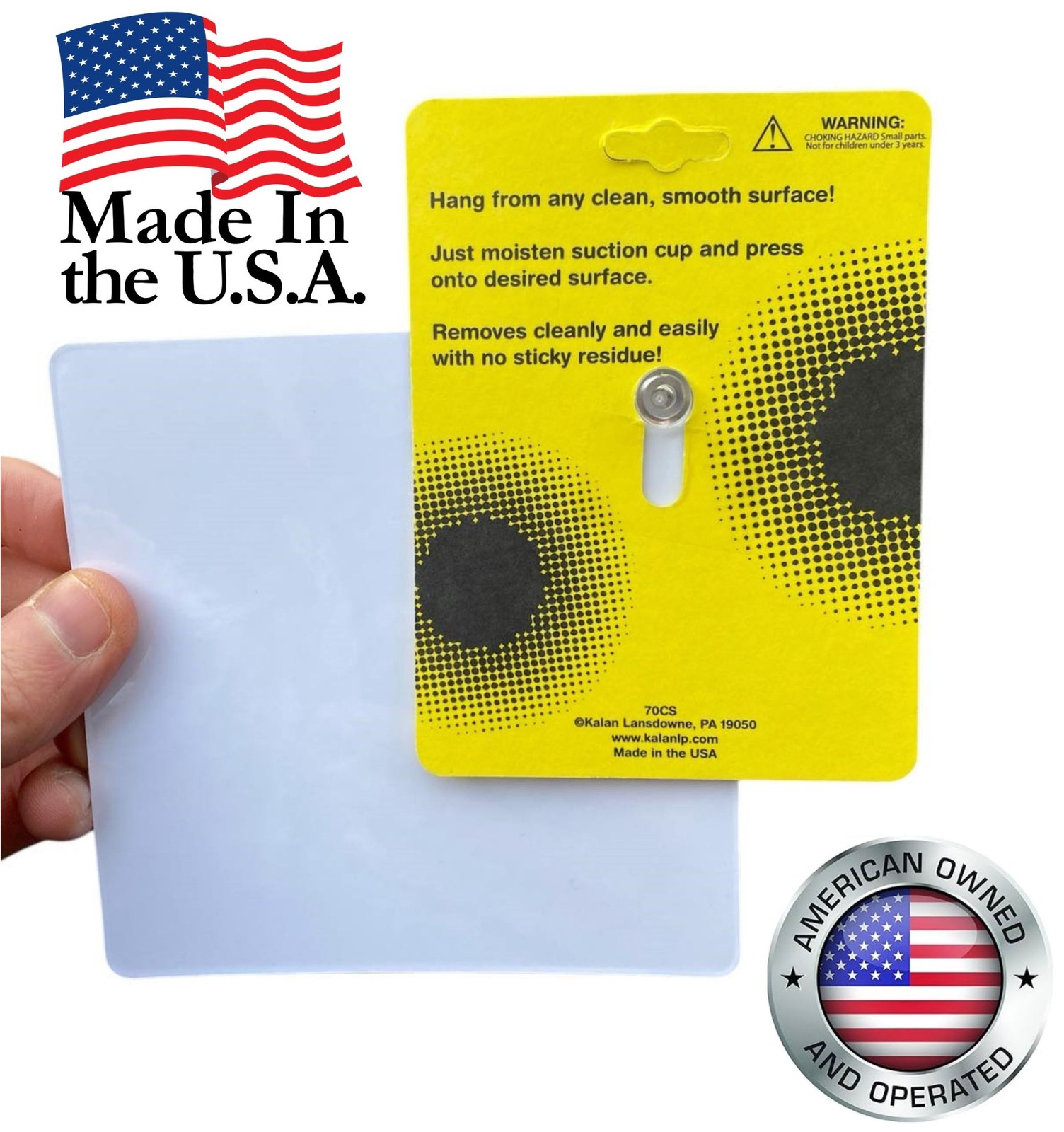 Caution: Stops When As%h#les Tailgate Plastic Car Window Suction Sign – USA Made