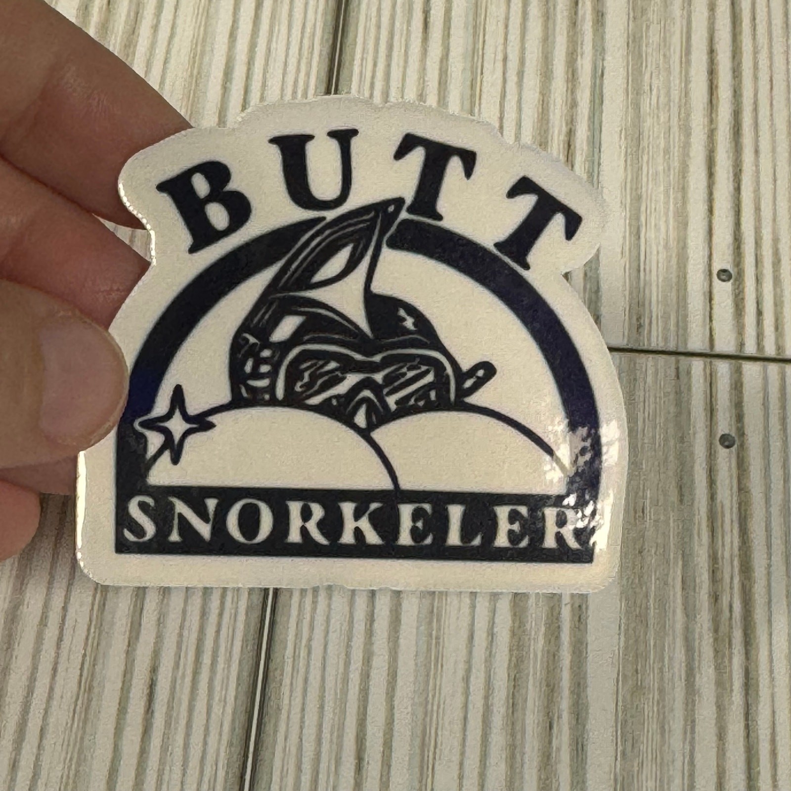Butt Snorkeler Adult Sticker Water & UV Resistant 3″