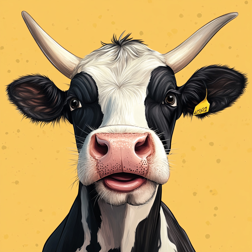 Wall Decal Sticker Funny Cow Face Wall Sticker 18X18cm Large