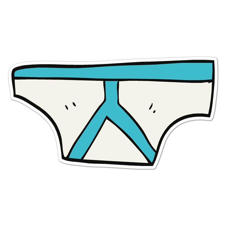 Underwear Tighty Whities, Vinyl Decal Sticker, Indoor Outdoor, 3 Sizes, #8148