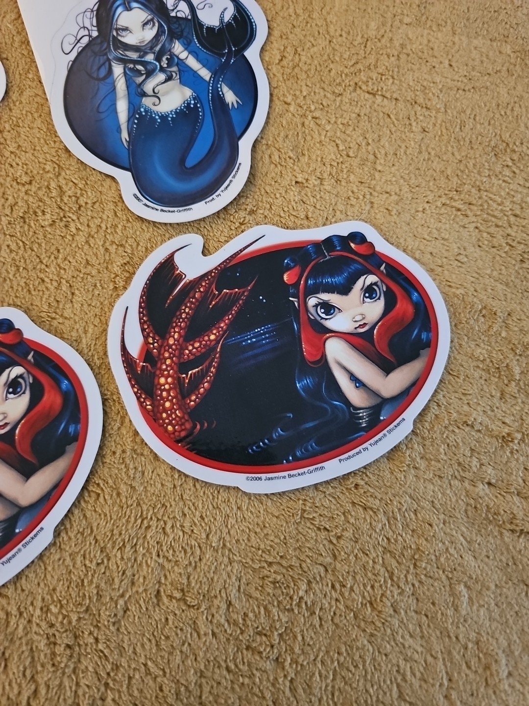 Yu-Jean Fantasy Stickers Lot (7) Y2K 2006 2007 Mermaids Unicorns