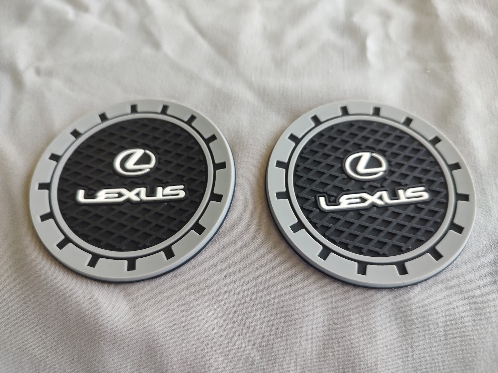 Set Of 2 Branded Neoprene Car Coasters, Red Sox Yankees Manchester Audi and re