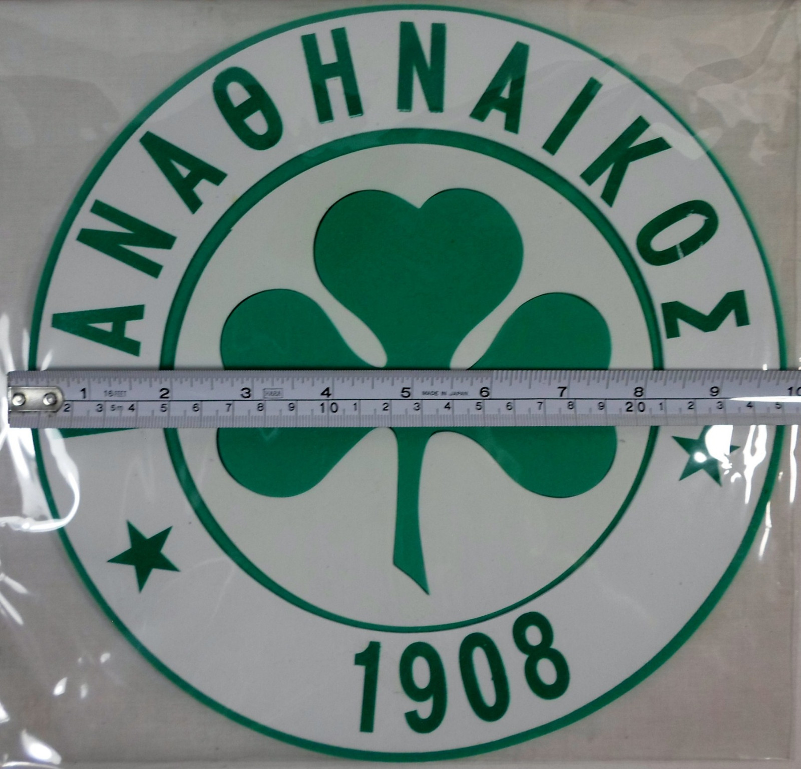 PANATHINAIKOS FC 10» PAO GREEK SOCCER EMBLEM LOGO WALL DECORATION VINYL STICKER