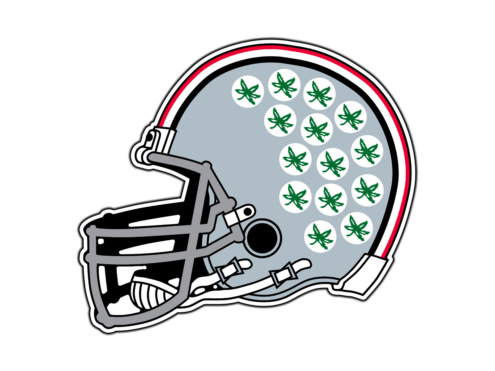 #408 Ohio State Buckeyes Helmet Logo Waterproof Vinyl Sticker Decal Die-Cut