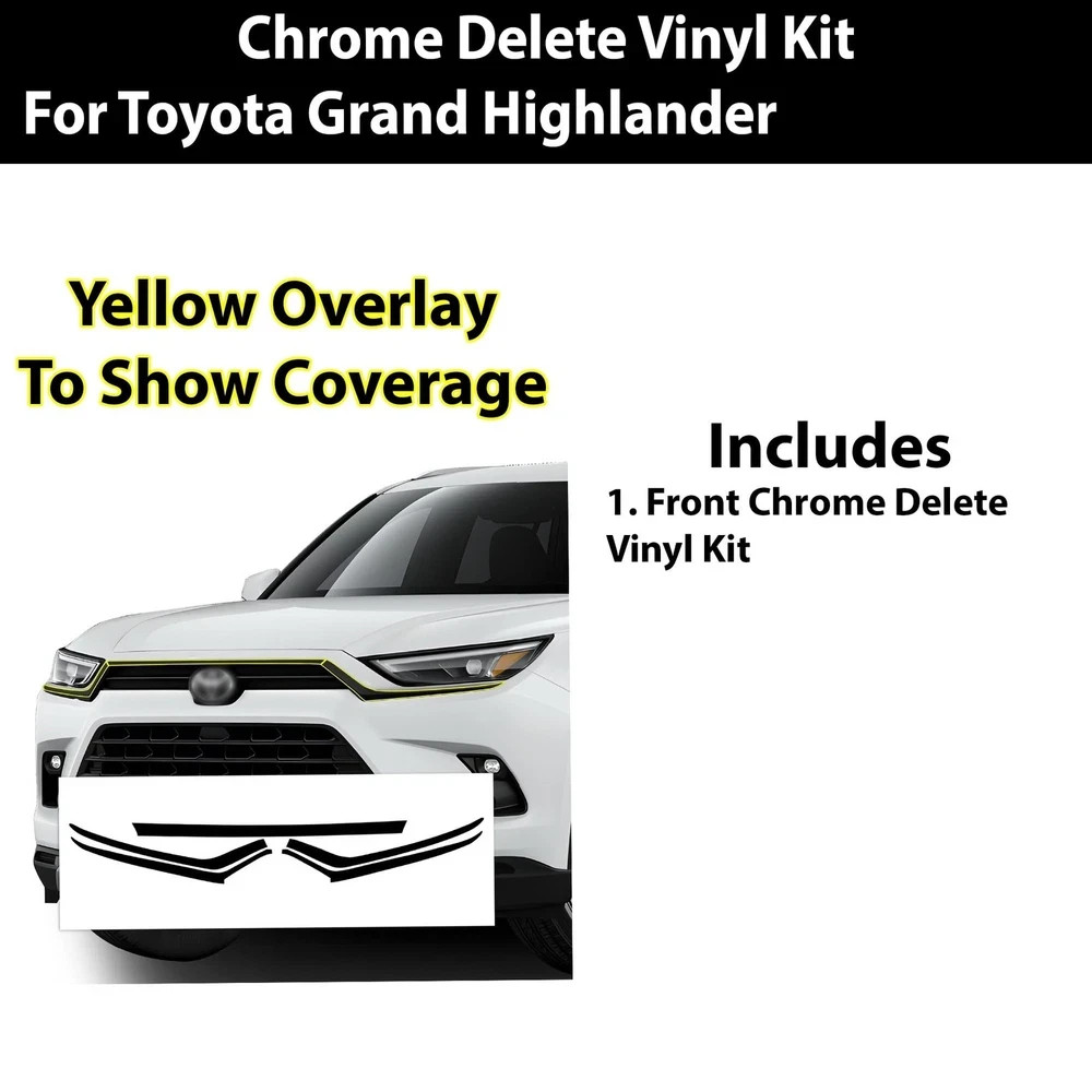 BOGAR TECH DESIGNS for Toyota Grand Highlander 2024-2026 Front Chrome Delete …