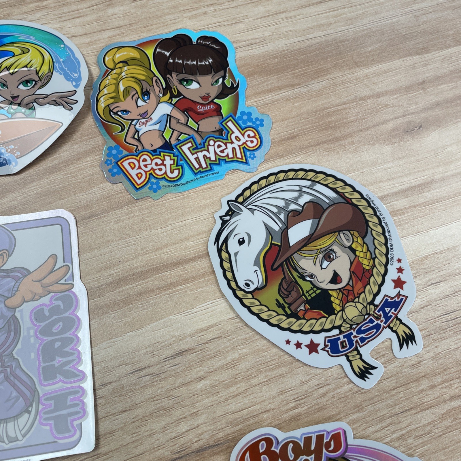 Y2K Sticker Vending Machine Girl Sticker Lot Of 14 Vintage
