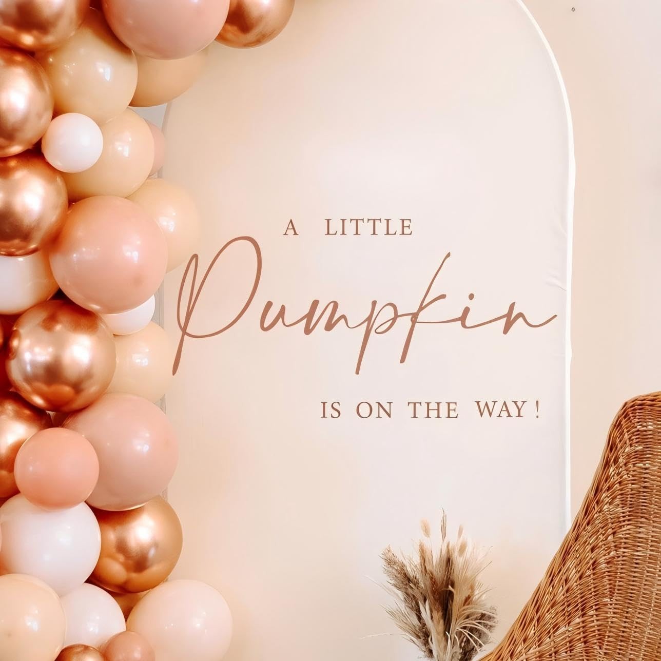 A Little Pumpkin On The Way Decal Themed Gender Reveal Baby Shower Sign
