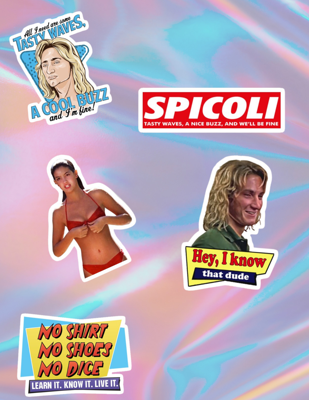 Fast Times At Ridgemont High 80’s Movie 4pc Sticker Pack