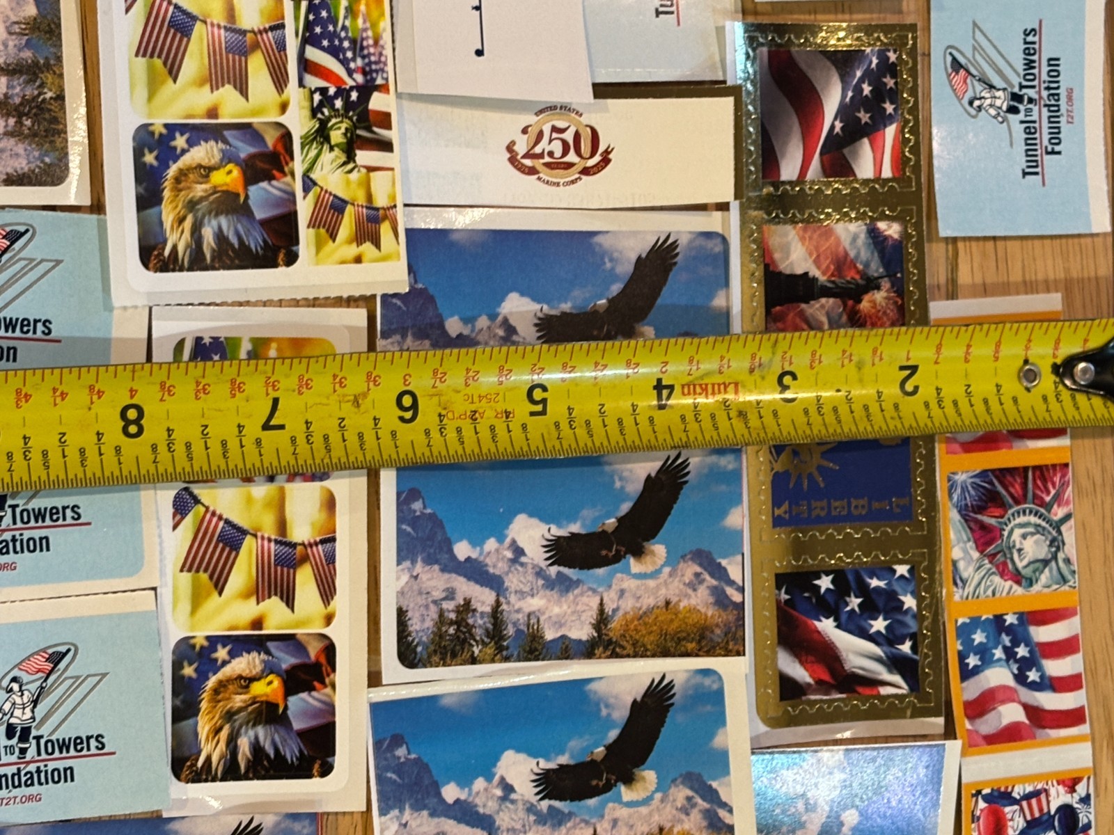 Patriotic Sticker Lot – Charity Organizations – 140 Count – Various Sizes