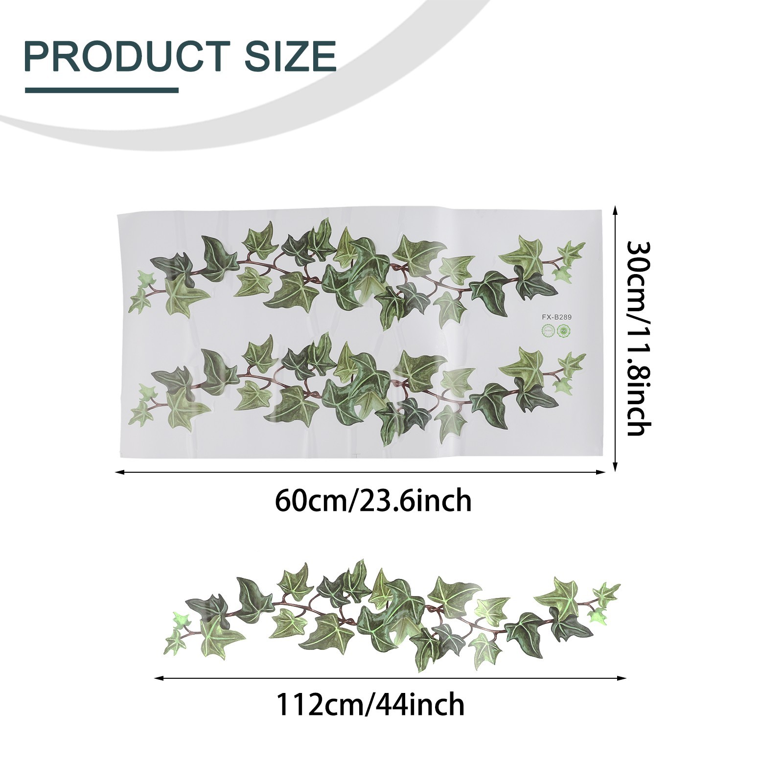 Removable Wall Stickers Ivy Leaf Vines Foliage Climbing Green Leaves Decor DIY
