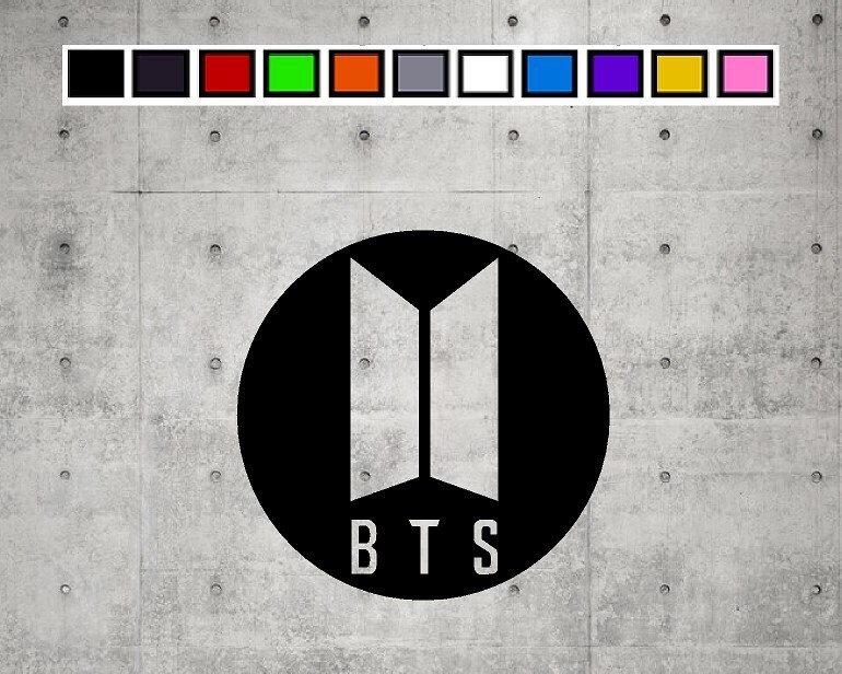 Bts Circle LOGO Vinyl Decal Sticker Emblem Car Truck Window 4″ 6″ 8″