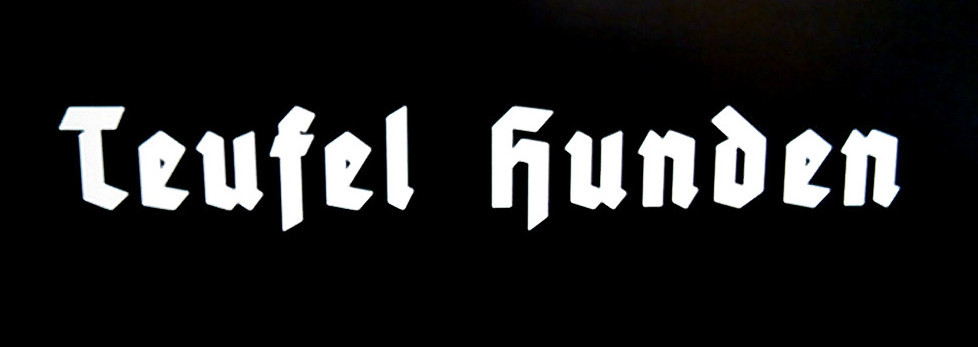 CUSTOM ORDER Teufel Hunden Vinyl Decal Sticker 1.5» H x 10» L