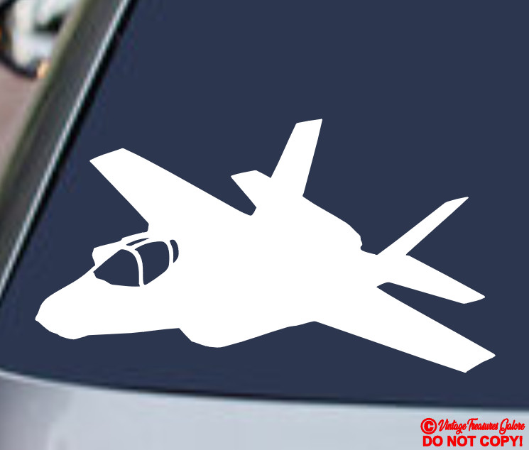 F-35 RAPTOR FIGHTER JET Vinyl Decal Sticker Car Window Wall Bumper USAF Aircraft
