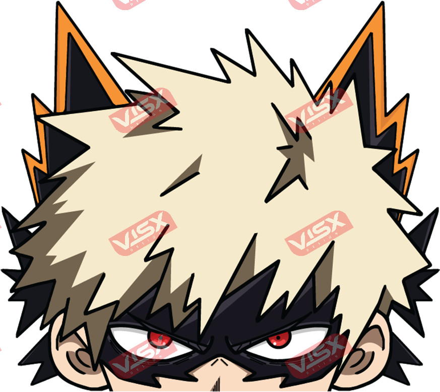 Katsuki Bakugo Peeker Anime Bumper Sticker Car Decal My Hero Academia