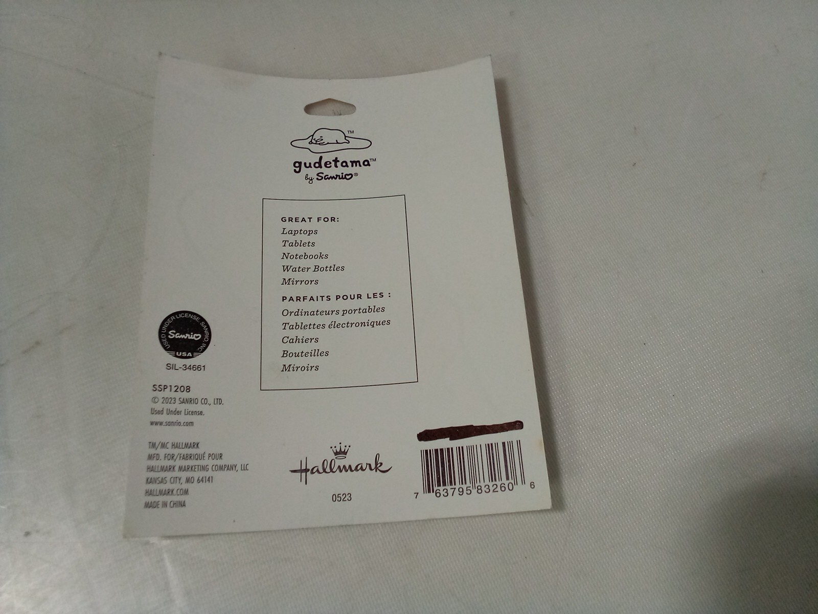 Lot of 3 Hallmark Vinyl Decal, Gudetama the Lazy Egg – Mondays are Hard