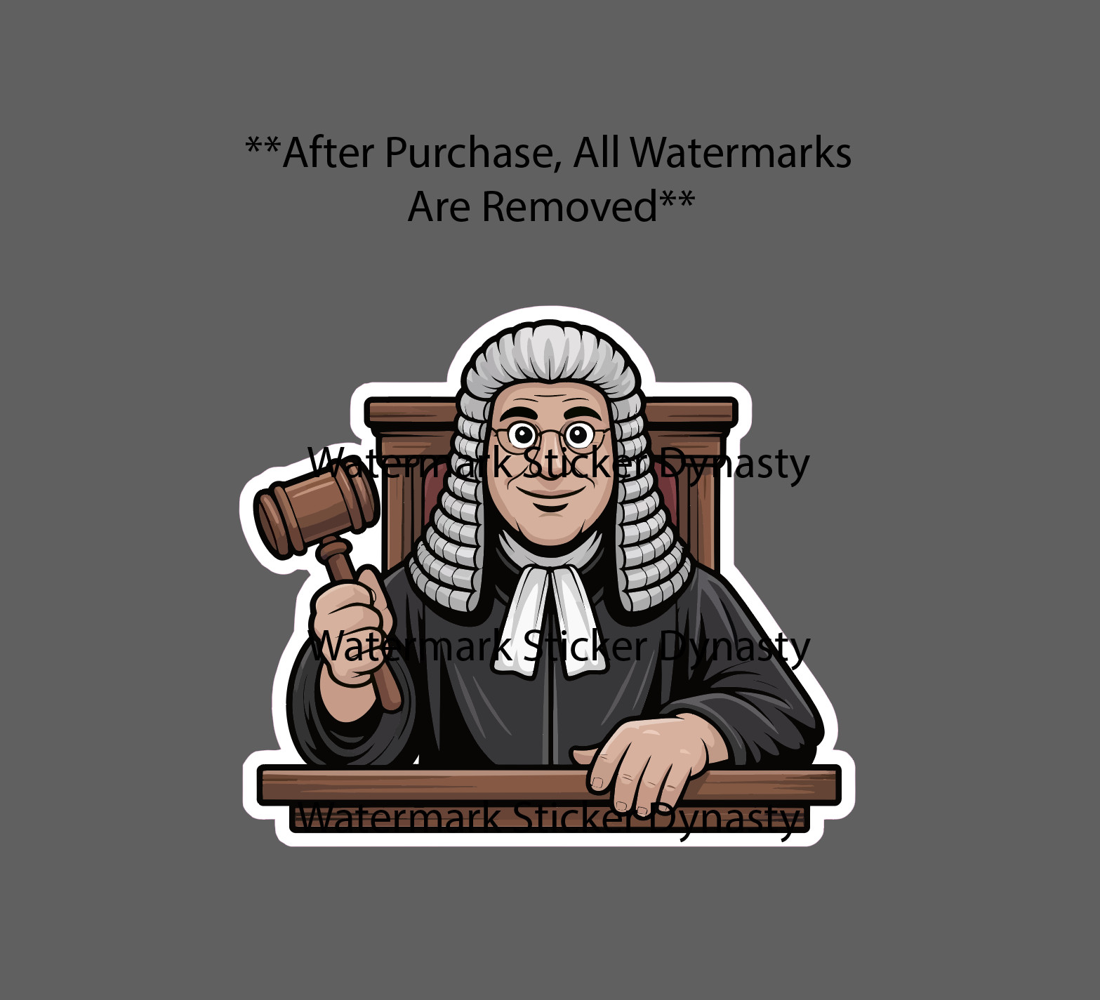 Judge Sticker Waterproof Decal Gavel Law Justice Order Laws Gift NEW