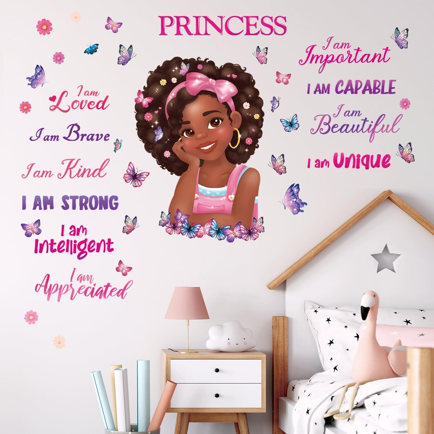 DECOWALL SG2-2405 Black Girl Magic Wall Stickers Decals Kids Girls Room Littl…