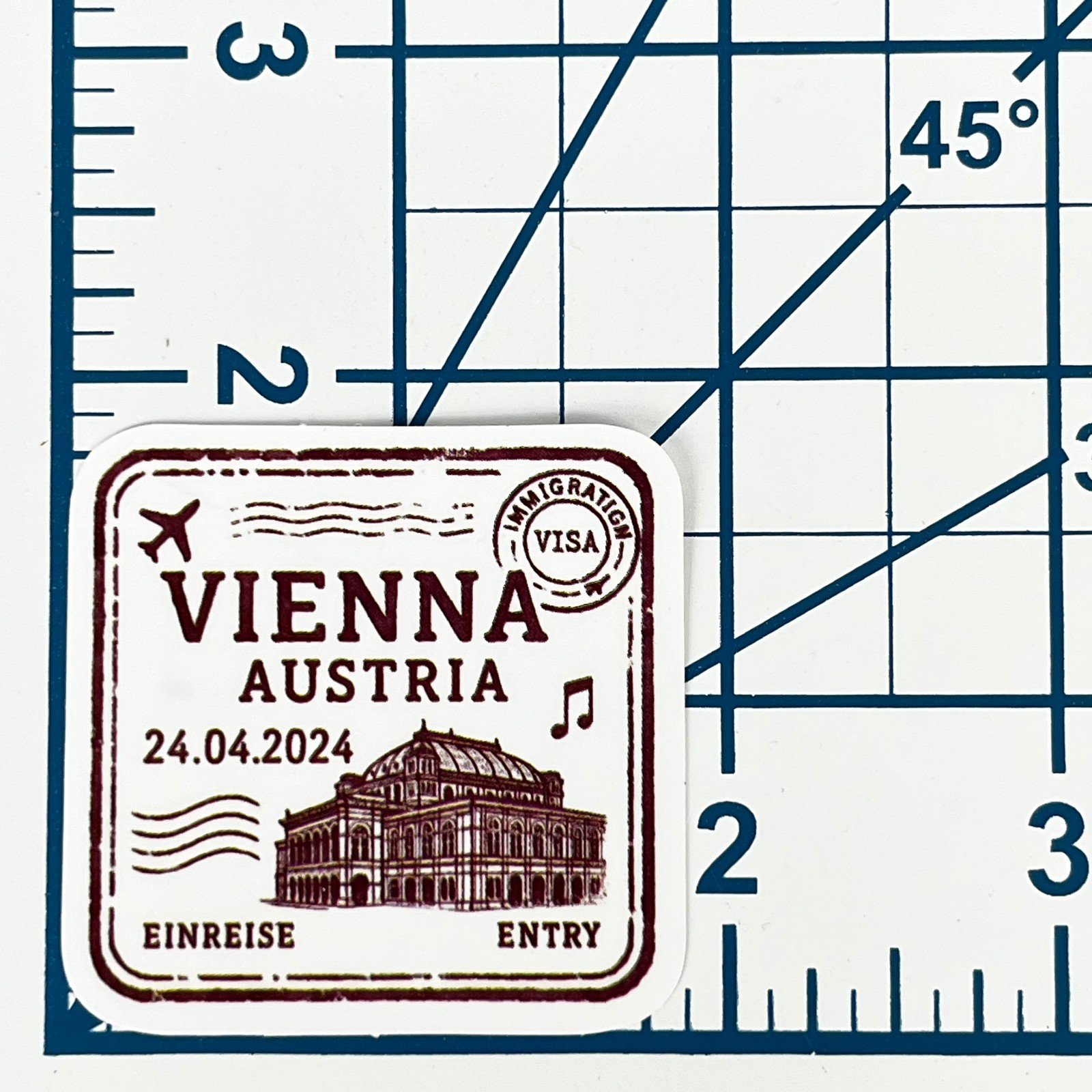 Vienna Austria Vinyl Sticker Opera House Travel Souvenir Laptop Graphic Gift Art