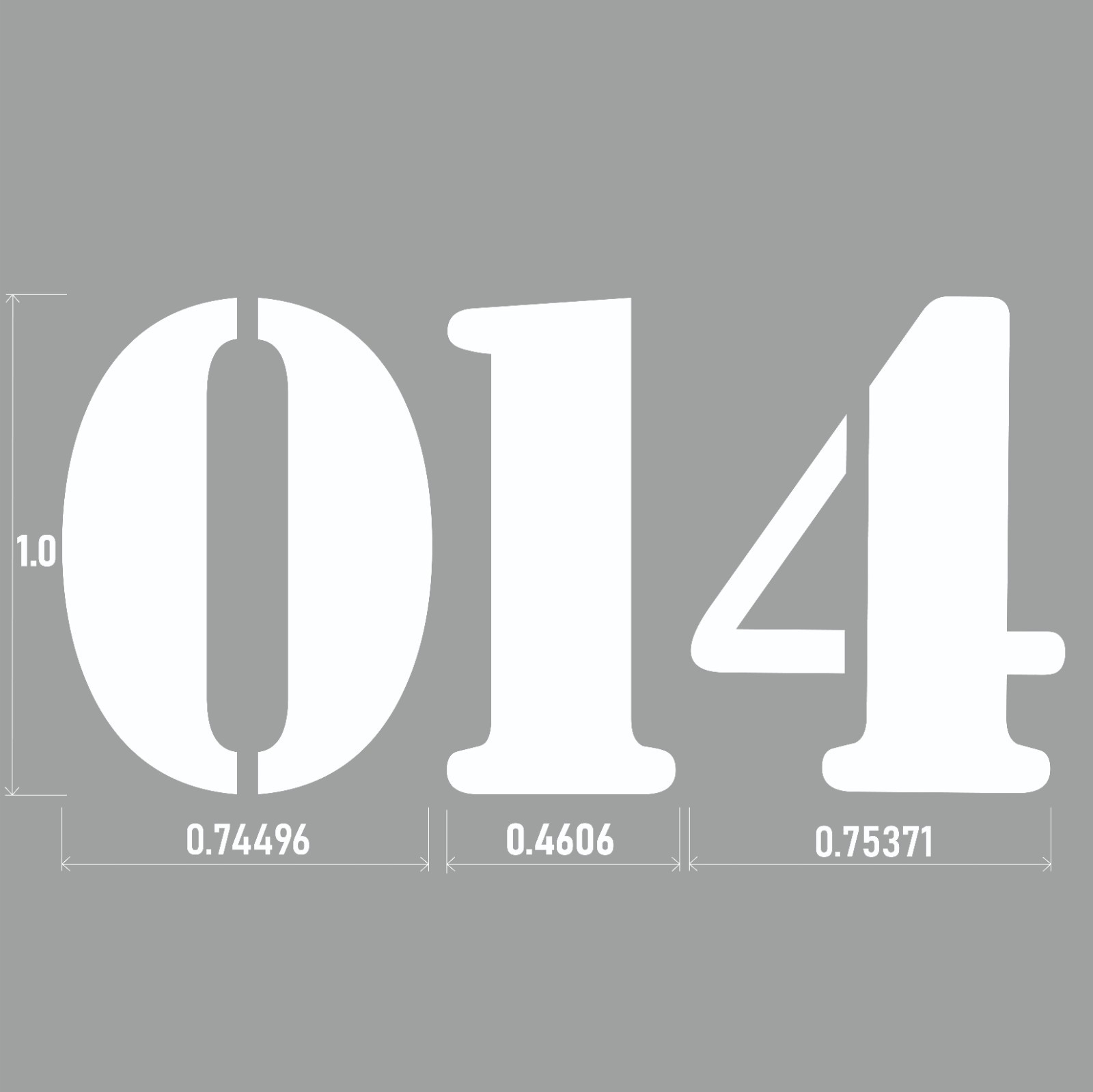 1-10 5x+ Stencil Joe Outdoor Vinyl Decal Numbers for Mailbox Door Address Locker
