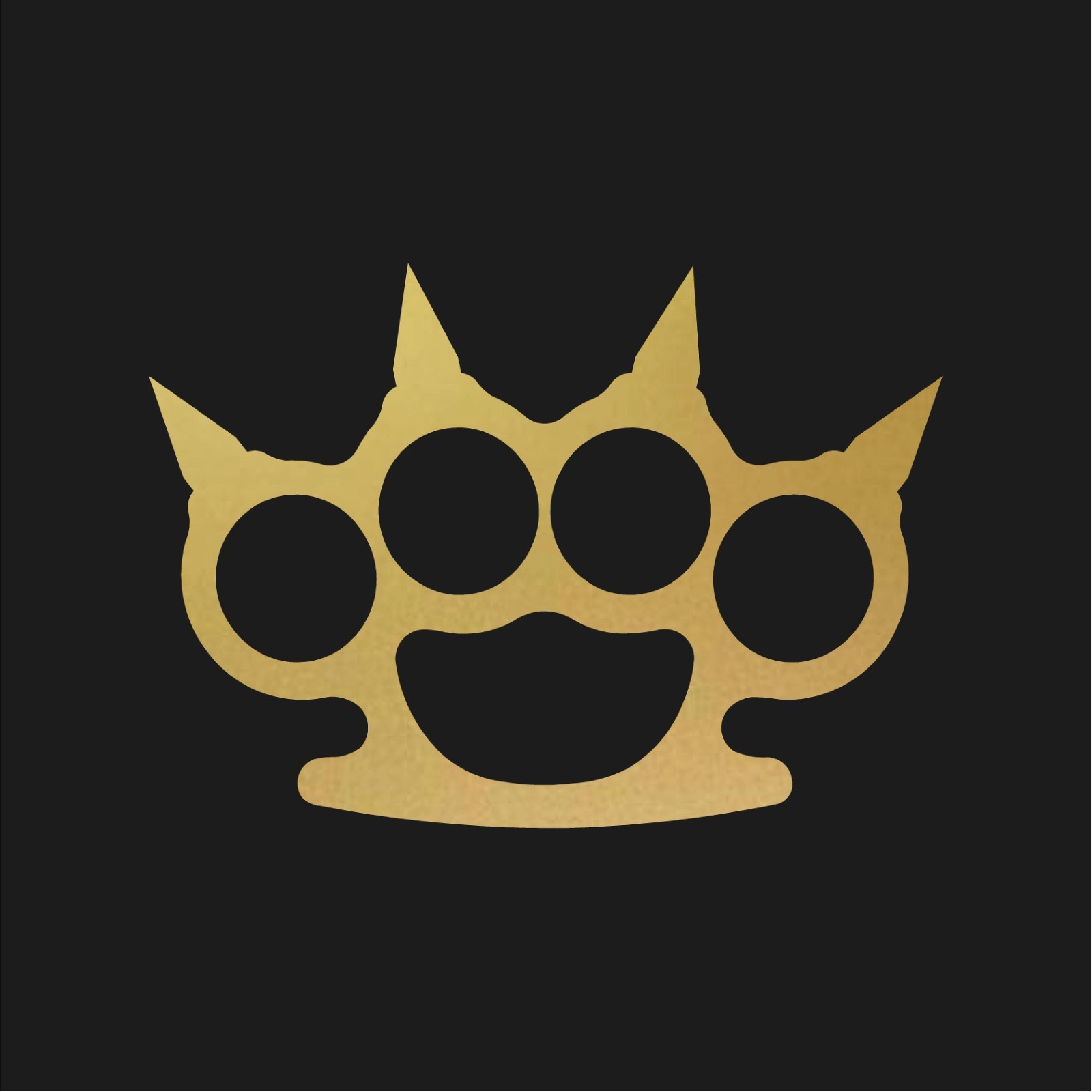 Spiked Brass Knuckles Outline Vinyl Decal Hand Weapon symbol Sticker