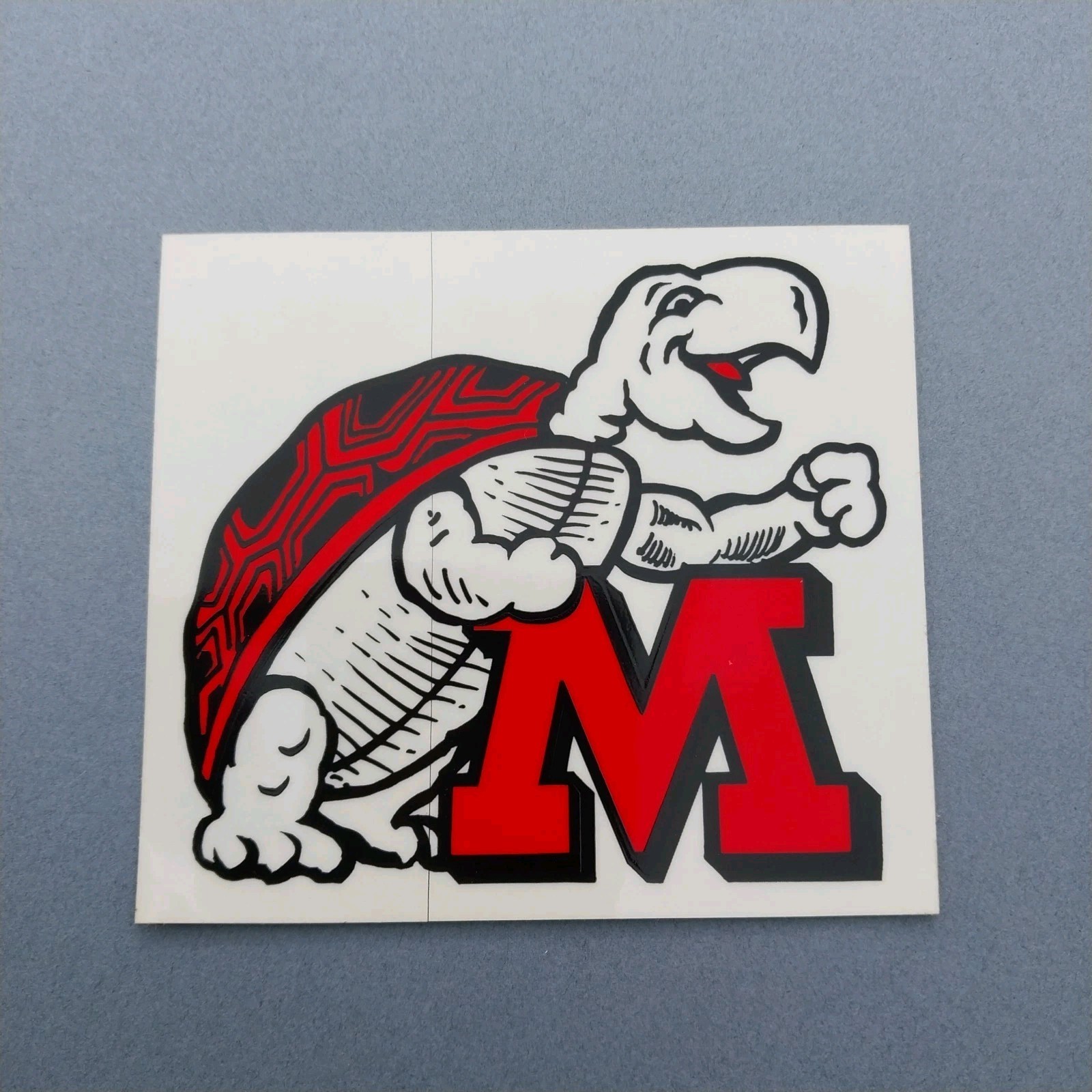 Vintage University Of Maryland MD Terrapins 4″x3.5″ Transparent Sticker Decal