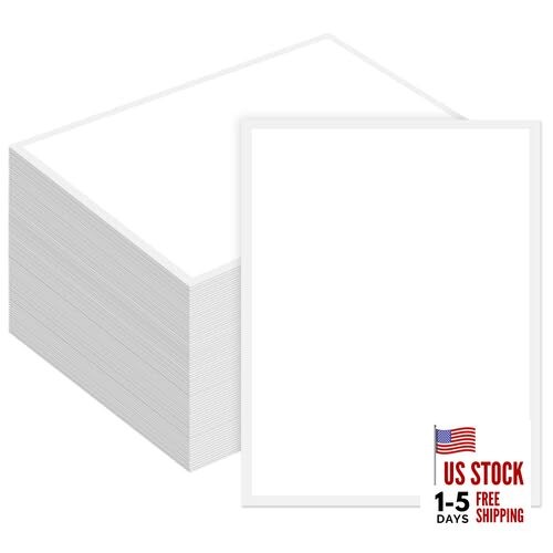 Pcs Outdoor Window Stickers for Car Dealers 8.5″ x 11″ Plain White Blank 100