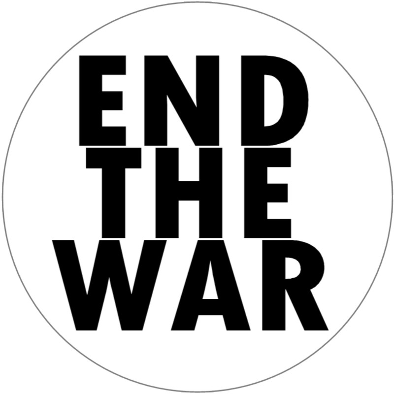 End The War – 3 Pack Circle Stickers 3″ x 3″ – Slogan Peace Anti War
