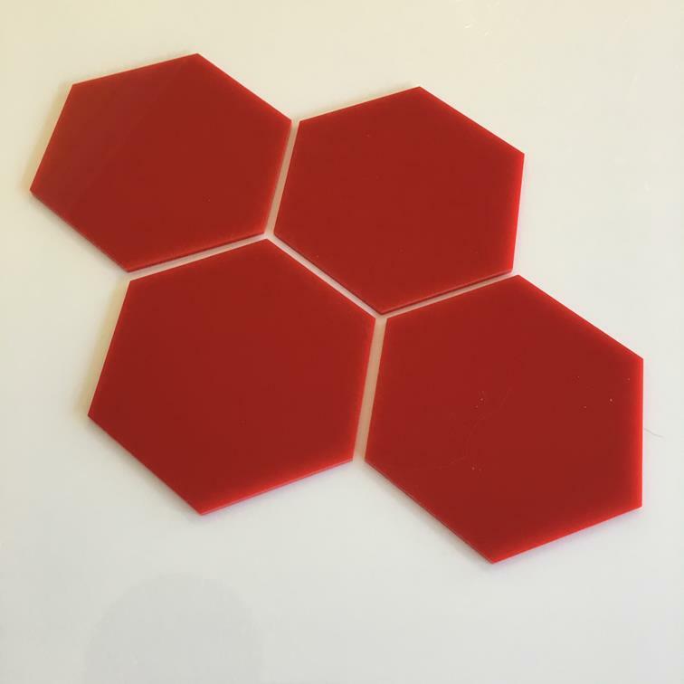 Gloss Acrylic Hexagon Crafting Mosaic & Wall Tiles (many colours and sizes)