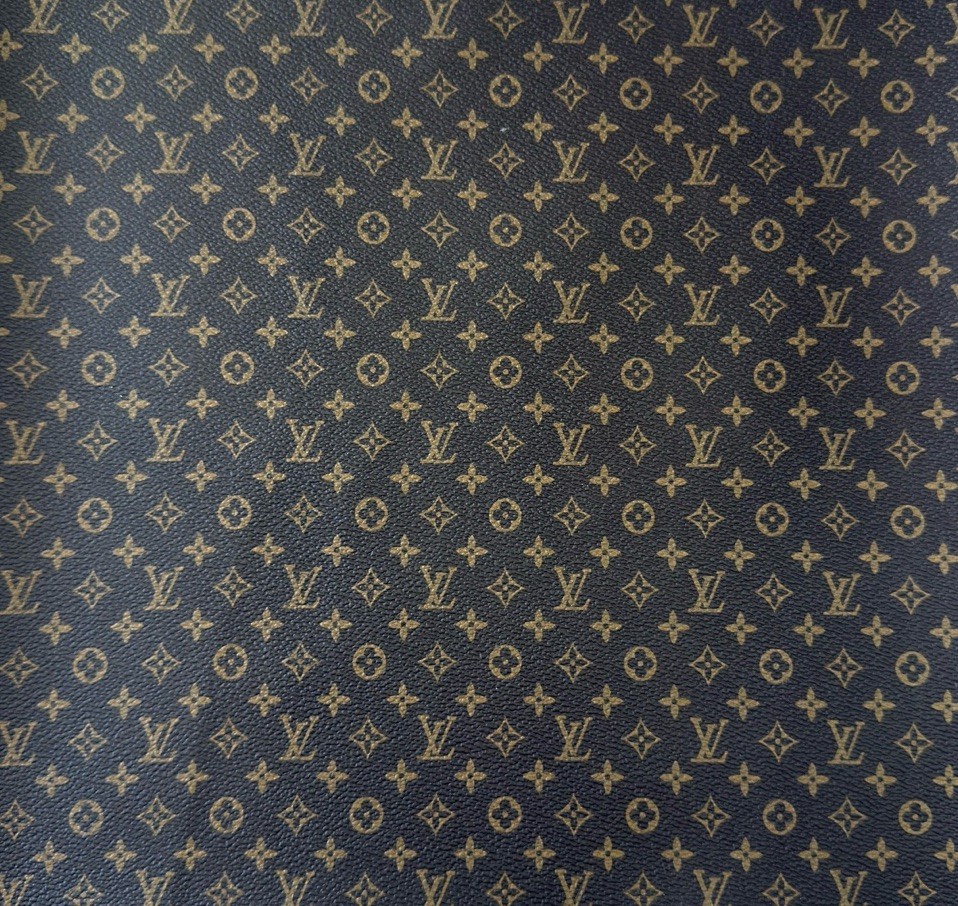 LV Brown Monogram Vinyl for Crafting Mini Size piece 12″ X 12″ Scrap