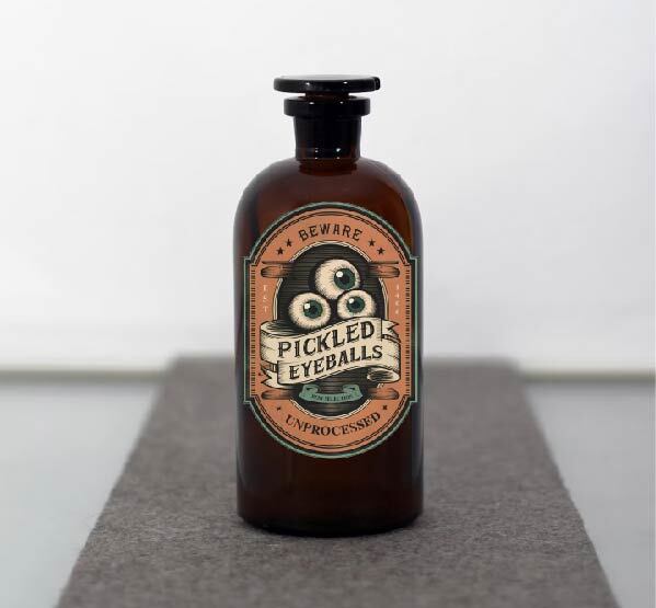 Apothecary Bottle Labels Decal Stickers Setof 4 Poison Witch Halloween Goth Core